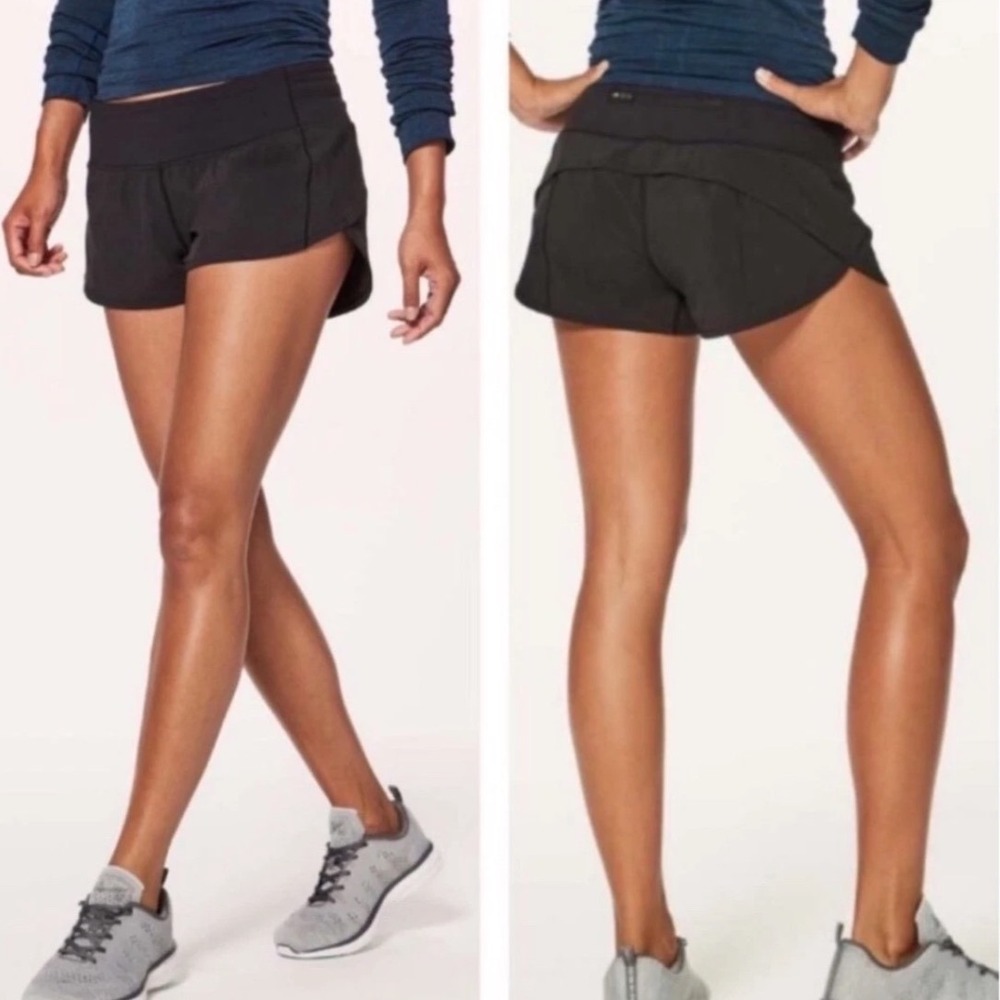 Lululemon Speed Up Low-Rise Lined Short 2.5 Size 8 Black